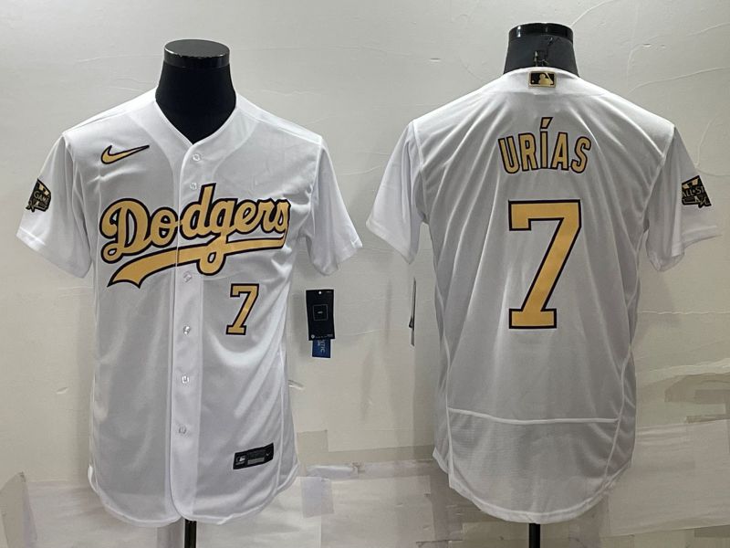 Men Los Angeles Dodgers #7 Urias White 2022 All Star Elite Nike MLB Jerseys